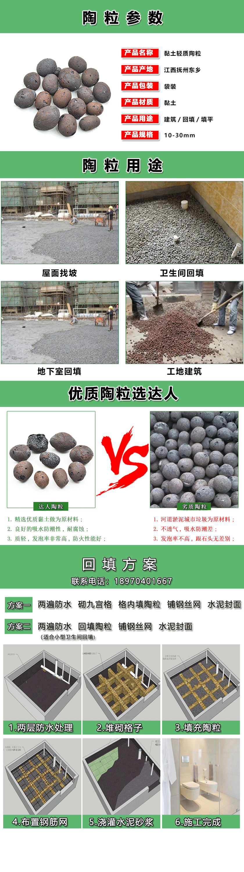 彭澤縣陶粒廠家 彭澤縣陶粒批發(fā) 彭澤縣陶?；靥钚l(wèi)生間要多少錢(qián)
